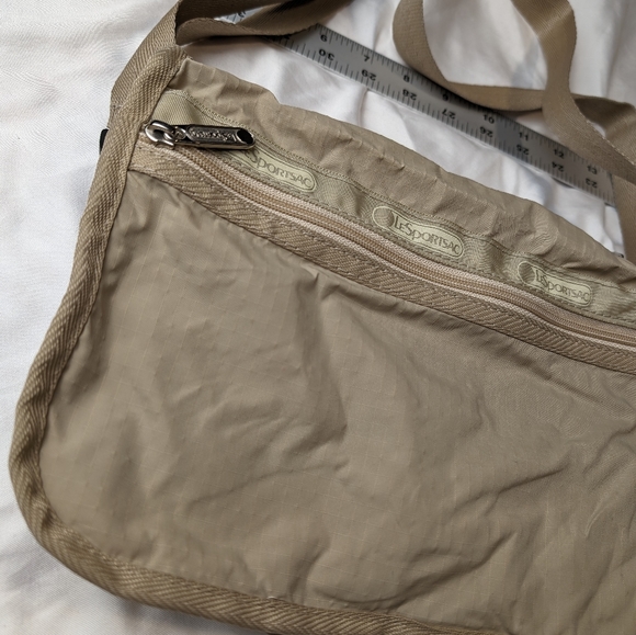 Khaki lesportsac adjustable strap beige purse shoulder crossbody - Picture 2 of 7